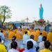 Đạo tràng nhất tâm cầu nguyện công trình xây dựng - Đại trùng tu khu Quán Âm Phật Đài sớm được thành tựu